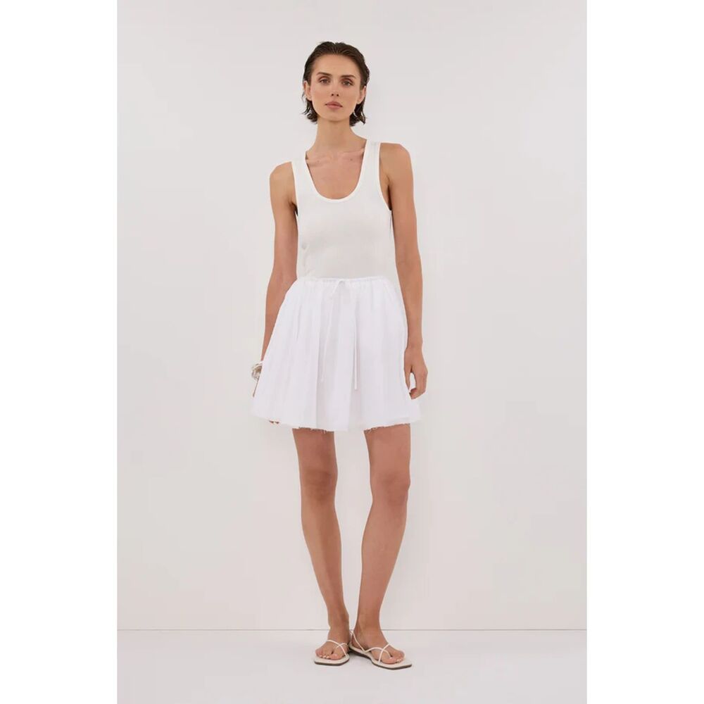 DISSH White Sia Skirt, Cotton Linen Blend, Size 6, NWT